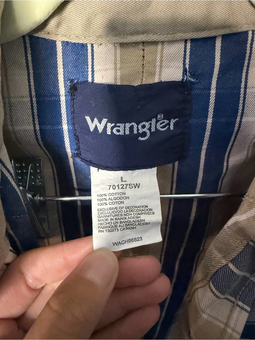 Wrangler Western Pearl Snap Plaid Shirt Men XL 100% Cotton Cowboy Ranch Workwear